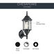 Chesapeake 1 Light 17 inch Black Outdoor Wall in Clear Beveled Glass, Medium